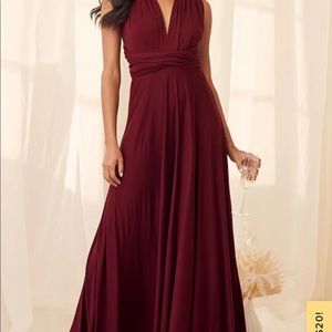 Lulus trick of the trades burgundy dress